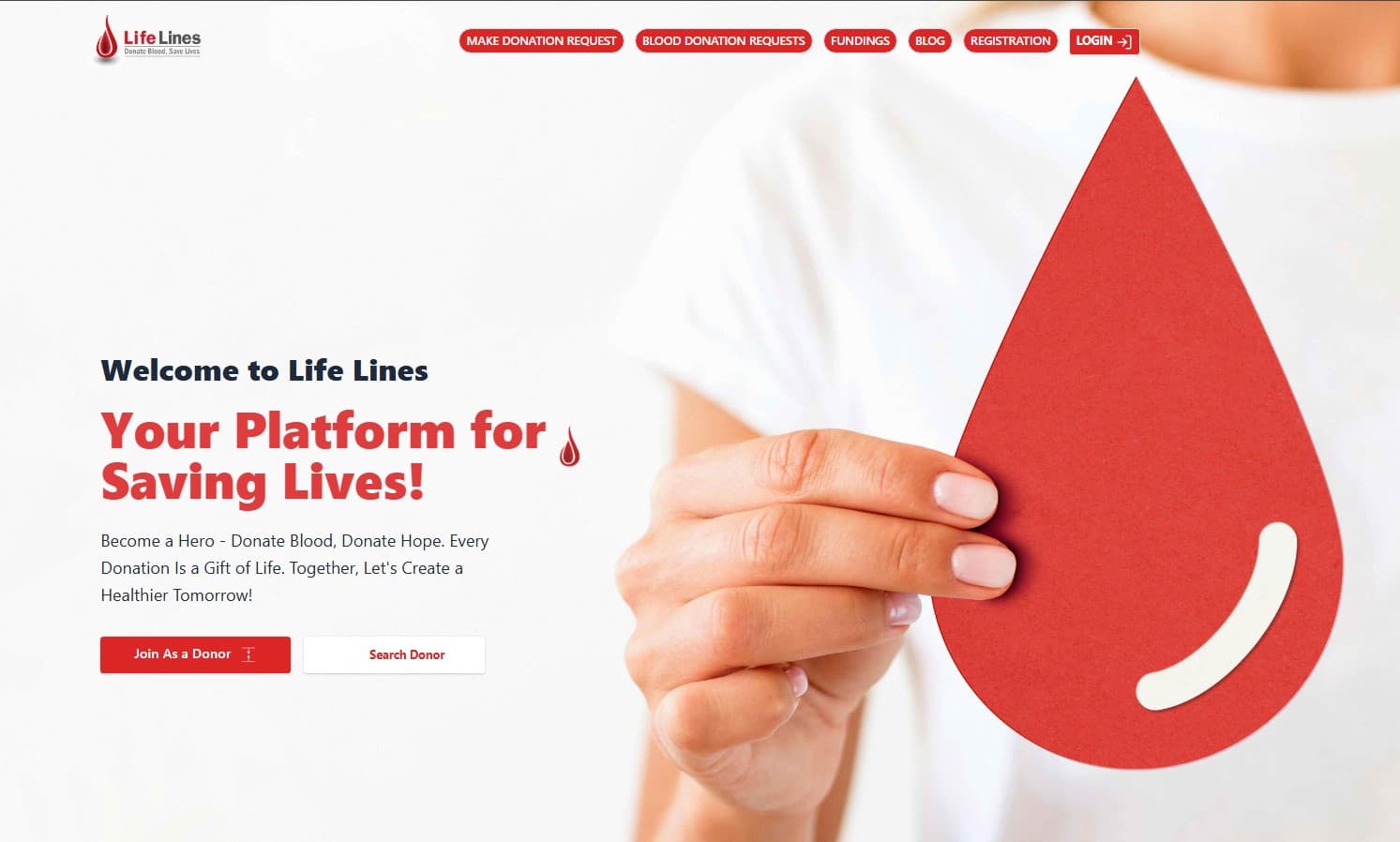 Blood Donation Application (Life Lines)